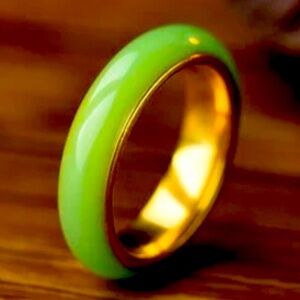 Titanium Jade Ring Size 5.5!
